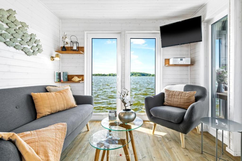 Hausboot Gluecksmomente Mit Dachterrasse In Schleswig Am Ostseefjord Schlei Extérieur photo